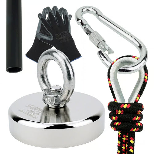 Zestaw Magnes Neodymowy N52 – Udźwig 250 kg