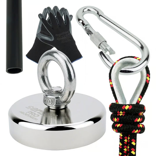 Zestaw Magnes Neodymowy N52 – Udźwig 250 kg