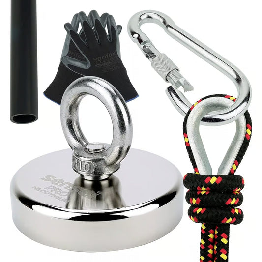 Zestaw Magnes Neodymowy N52 – Udźwig 300 kg