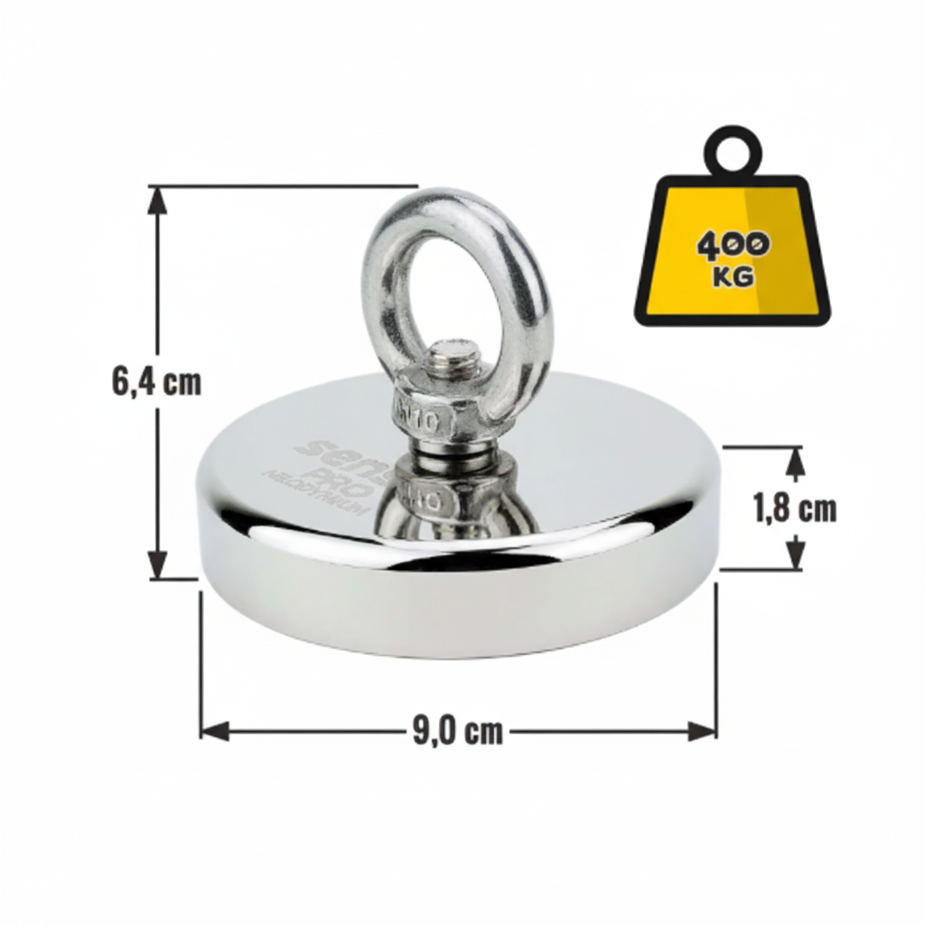 Magnes Neodymowy N52 – Udźwig 400 kg